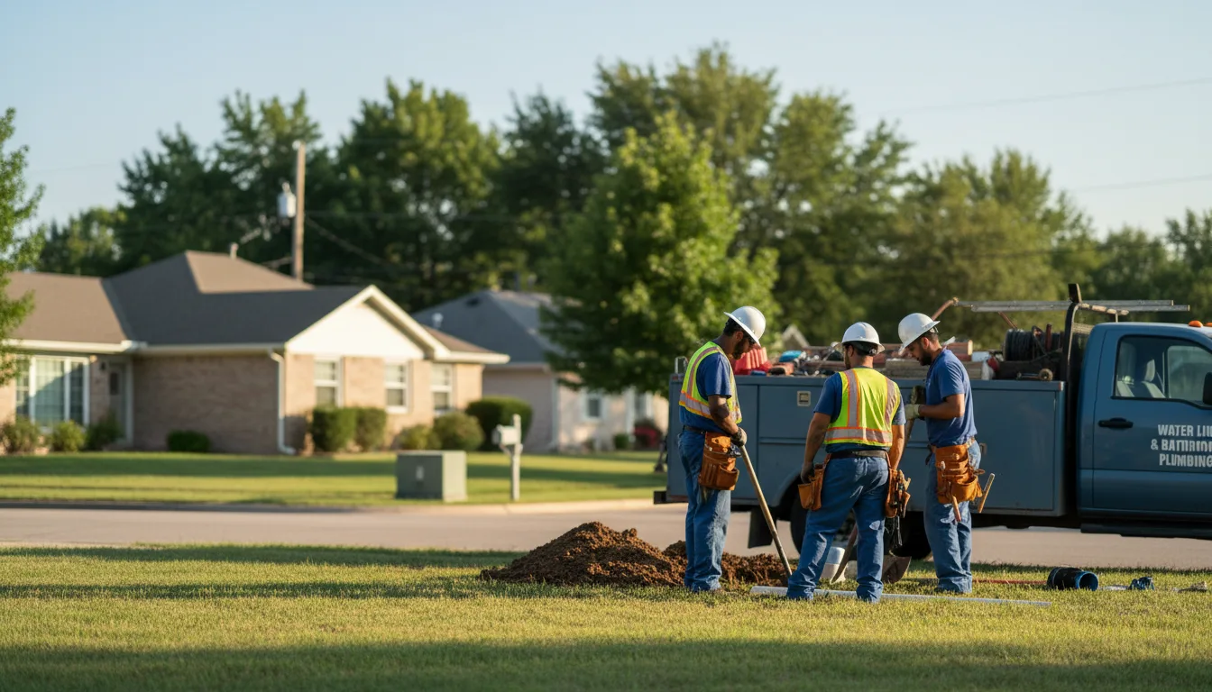 Residential water line and bathroom plumbing service in Adams, TN